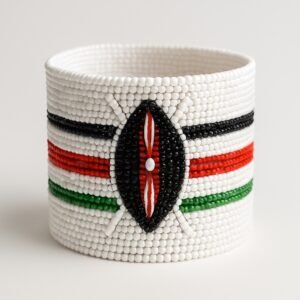 Kenya Flag Bracelet Nyeupe Version